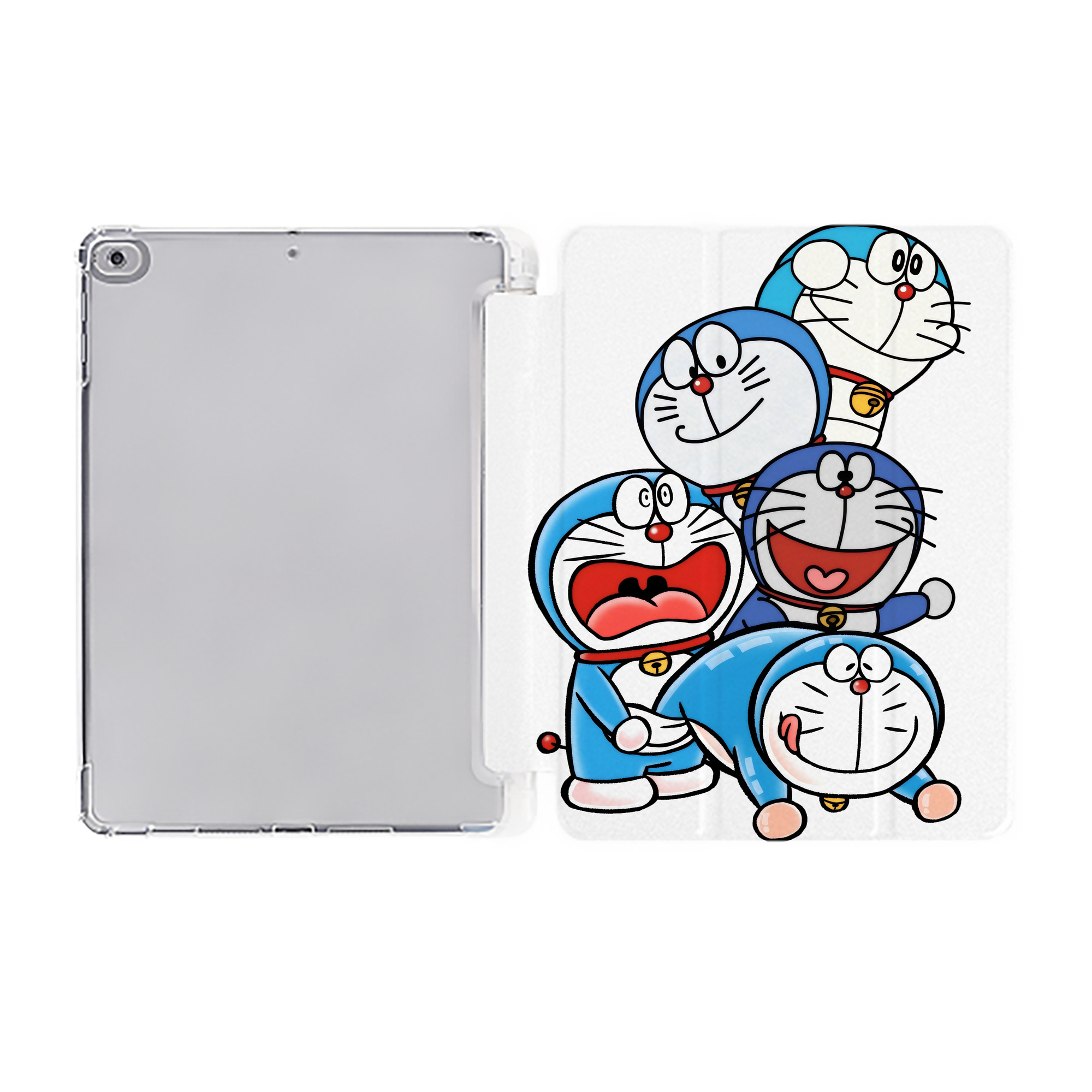 （画像用） ドラえもん Doraemon IPad ケース ペン収納付き 三つ折りスタンド PUレザー×シリコン 対応機種9.5/10.5/10.9インチ